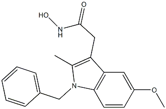 2-(1-Benzyl-5-methoxy-2-methyl-1H-indol-3-yl)acetohydroxamic acid Struktur