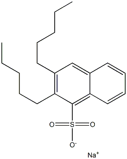 2,3-Dipentyl-1-naphthalenesulfonic acid sodium salt Struktur