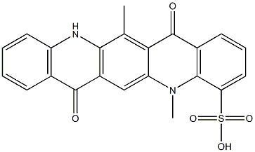 5,7,12,14-Tetrahydro-5,13-dimethyl-7,14-dioxoquino[2,3-b]acridine-4-sulfonic acid Struktur