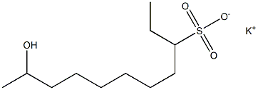 10-Hydroxyundecane-3-sulfonic acid potassium salt Struktur