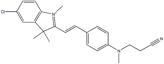 5-Chloro-2-[2-[4-[(2-cyanoethyl)methylamino]phenyl]ethenyl]-1,3,3-trimethyl-3H-indolium Struktur