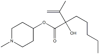 2-Hydroxy-2-(1-methylvinyl)heptanoic acid 1-methyl-4-piperidyl ester Struktur