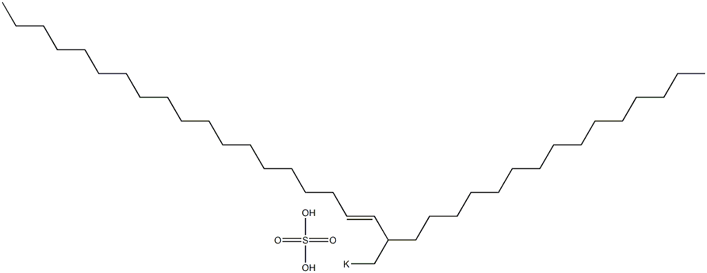 Sulfuric acid 2-pentadecyl-3-henicosenyl=potassium ester salt Struktur