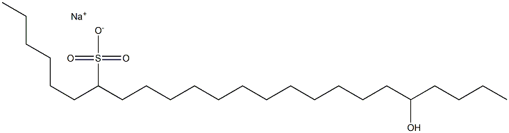 20-Hydroxytetracosane-7-sulfonic acid sodium salt Struktur