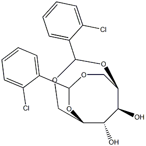 1-O,5-O:2-O,6-O-Bis(2-chlorobenzylidene)-D-glucitol Struktur