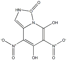 5,7-Dihydroxy-4,6-dinitrobenzofurazane 1-oxide Struktur