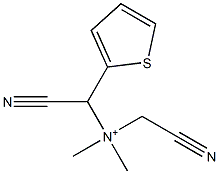 [(2-Thienyl)cyanomethyl](cyanomethyl)dimethylaminium Struktur