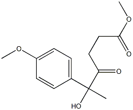 5-Hydroxy-5-[4-methoxyphenyl]-4-oxohexanoic acid methyl ester Struktur