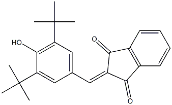 2-(4-Hydroxy-3,5-di-tert-butylbenzylidene)-1H-indene-1,3(2H)-dione Struktur