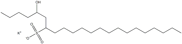 5-Hydroxydocosane-7-sulfonic acid potassium salt Struktur