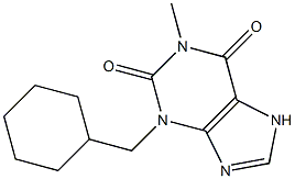 1-Methyl-3-(cyclohexylmethyl)xanthine Struktur