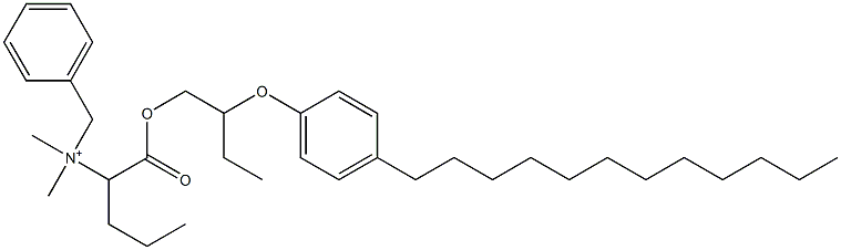 N,N-Dimethyl-N-benzyl-N-[1-[[2-(4-dodecylphenyloxy)butyl]oxycarbonyl]butyl]aminium Struktur