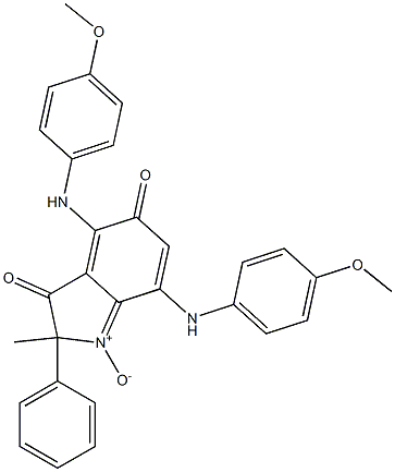 4,7-Bis(4-methoxyphenylamino)-2-methyl-3,5-dioxo-2-phenyl-3,5-dihydro-2H-indole 1-oxide Struktur