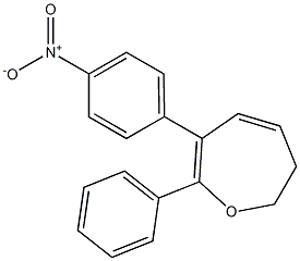 6,7-Dihydro-2-phenyl-3-(4-nitrophenyl)oxepin Struktur