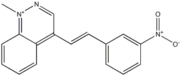 1-Methyl-4-[2-(3-nitrophenyl)ethenyl]cinnolin-1-ium Struktur