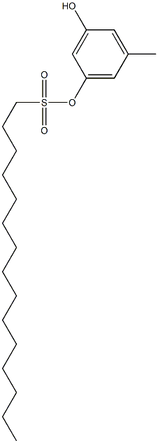 1-Pentadecanesulfonic acid 3-hydroxy-5-methylphenyl ester Struktur