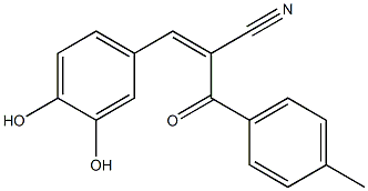 2-(4-Methylbenzoyl)-3-(3,4-dihydroxyphenyl)acrylonitrile Struktur