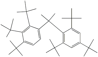 2-(2,3,4-Tri-tert-butylphenyl)-2-(2,4,6-tri-tert-butylphenyl)propane Struktur