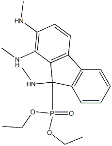 [9-(Trimethylaminio)-9H-fluoren-9-yl]phosphonic acid diethyl ester Struktur