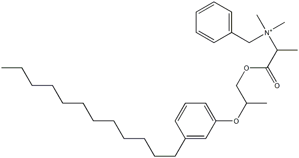 N,N-Dimethyl-N-benzyl-N-[1-[[2-(3-dodecylphenyloxy)propyl]oxycarbonyl]ethyl]aminium Struktur