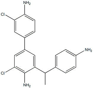 4-[5-(3-Chloro-4-aminophenyl)methyl-2-amino-3-chlorophenylmethyl]benzenamine Struktur