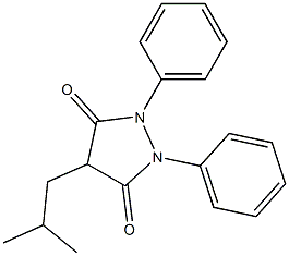 4-Isobutyl-1,2-diphenyl-3,5-pyrazolidinedione Struktur