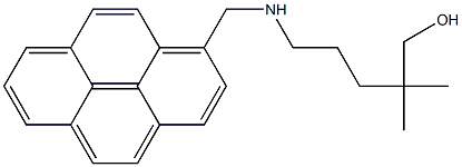 1-(5-Hydroxy-4,4-dimethylpentylaminomethyl)pyrene Struktur