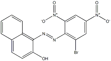 1-(6-Bromo-2,4-dinitrophenylazo)-2-naphthol Struktur