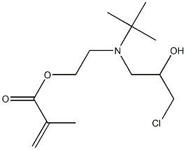 2-Methylpropenoic acid 2-[(3-chloro-2-hydroxypropyl)(1,1-dimethylethyl)amino]ethyl ester Struktur