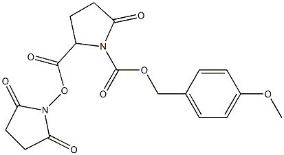 N-[1-(p-Methoxybenzyloxycarbonyl)-5-oxo-2-pyrrolidinylcarbonyloxy]succinimide Struktur