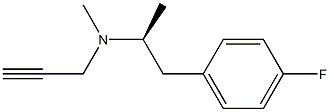 [1S,(+)]-2-(4-Fluorophenyl)-1,N-dimethyl-N-(2-propynyl)ethanamine Struktur