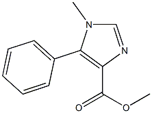 1-Methyl-5-phenyl-1H-imidazole-4-carboxylic acid methyl ester Struktur