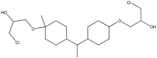 3,3'-[1-Methylethylidenebis(cyclohexane-4,1-diyloxy)]bis(1-chloro-2-propanol) Struktur