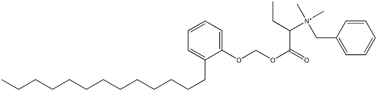 N,N-Dimethyl-N-benzyl-N-[1-[[(2-tridecylphenyloxy)methyl]oxycarbonyl]propyl]aminium Struktur