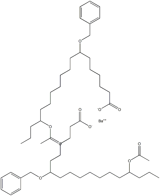 Bis(7-benzyloxy-15-acetyloxystearic acid)barium salt Struktur