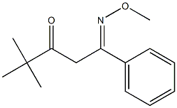 1-Methoxyimino-4,4-dimethyl-1-phenyl-3-pentanone Struktur