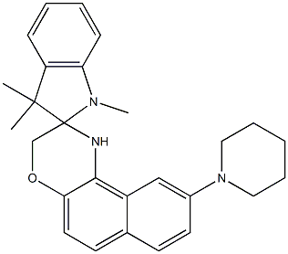 1,1',3,3'-Tetrahydro-1',3',3'-trimethyl-9-piperidinospiro[2H-naphth[2,1-b][1,4]oxazine-2,2'-[2H]indole] Struktur