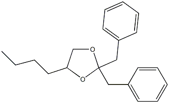 2,2-Dibenzyl-4-butyl-1,3-dioxolane Struktur