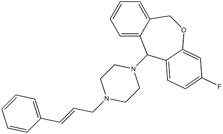 11-(4-Cinnamyl-1-piperazinyl)-3-fluoro-6,11-dihydrodibenz[b,e]oxepin Struktur