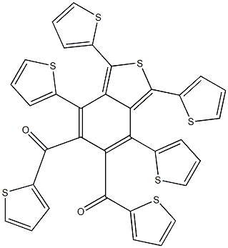 5,6-Bis(2-thienylcarbonyl)-1,3,4,7-tetra(2-thienyl)benzo[c]thiophene Struktur