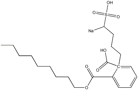 Phthalic acid 1-nonyl 2-(4-sodiosulfobutyl) ester Struktur