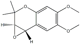 (3R,4S)-3,4-Dihydro-3,4-epoxy-6,7-dimethoxy-2,2-dimethyl-2H-1-benzopyran Struktur