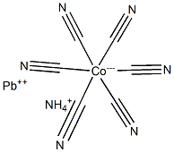 Ammonium lead(II) hexacyanocobaltate(III) Struktur