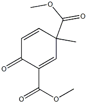 1-Methyl-4-oxo-2,5-cyclohexadiene-1,3-dicarboxylic acid dimethyl ester Struktur