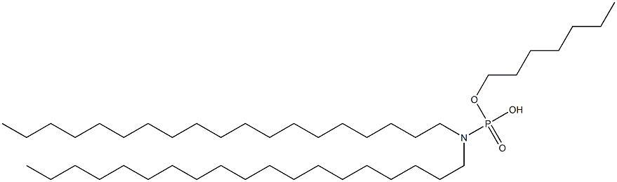 N,N-Dinonadecylamidophosphoric acid hydrogen heptyl ester Struktur