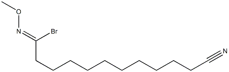 12-Bromo-12-(methoxyimino)dodecanenitrile Struktur