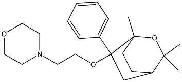 1,3,3-Trimethyl-6-phenyl-6-(2-morpholinoethoxy)-2-oxabicyclo[2.2.2]octane Struktur