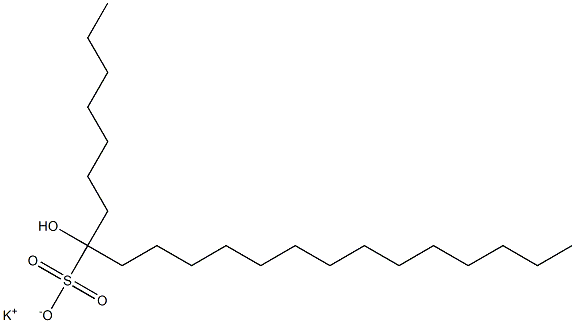 8-Hydroxydocosane-8-sulfonic acid potassium salt Struktur