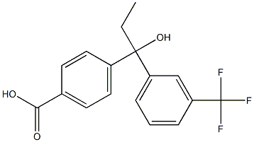 4-[1-[3-(Trifluoromethyl)phenyl]-1-hydroxypropyl]benzoic acid Struktur