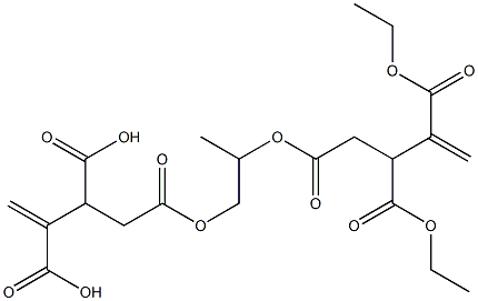 4,4'-[1-Methylethylenebis(oxycarbonyl)]bis(1-butene-2,3-dicarboxylic acid diethyl) ester Struktur